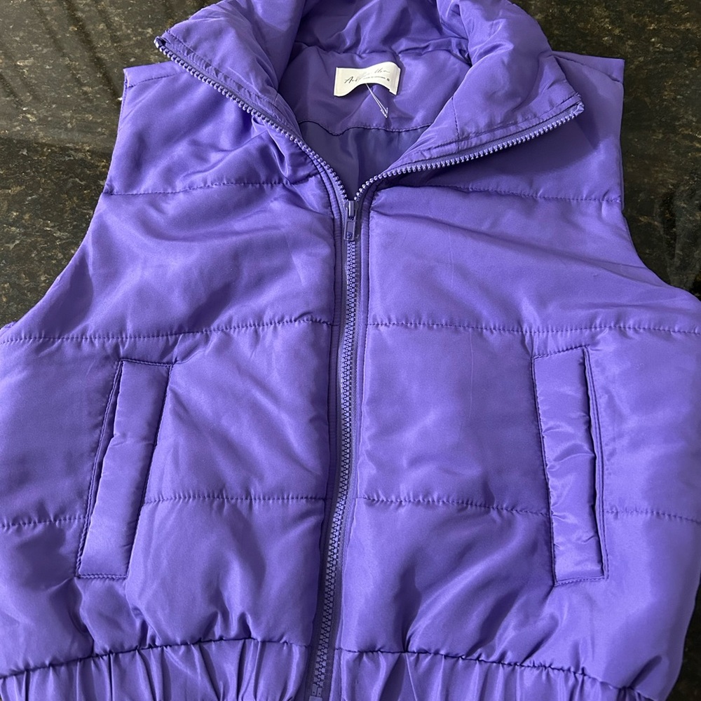 Active USA Lavender Puffer Vest
